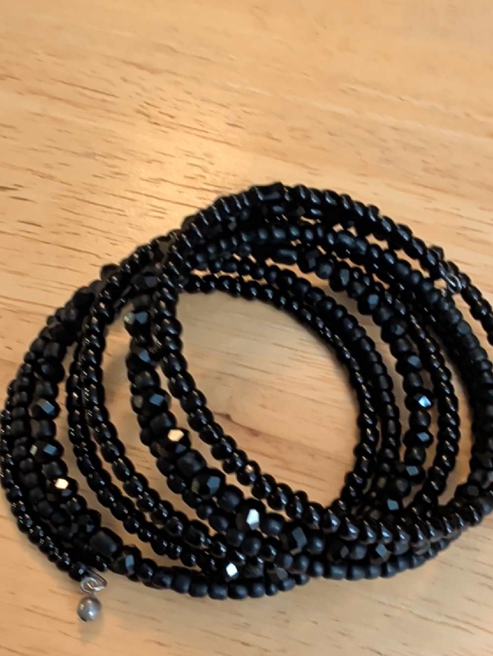 Black Beaded Wrap Bracelet - Women Jewelry